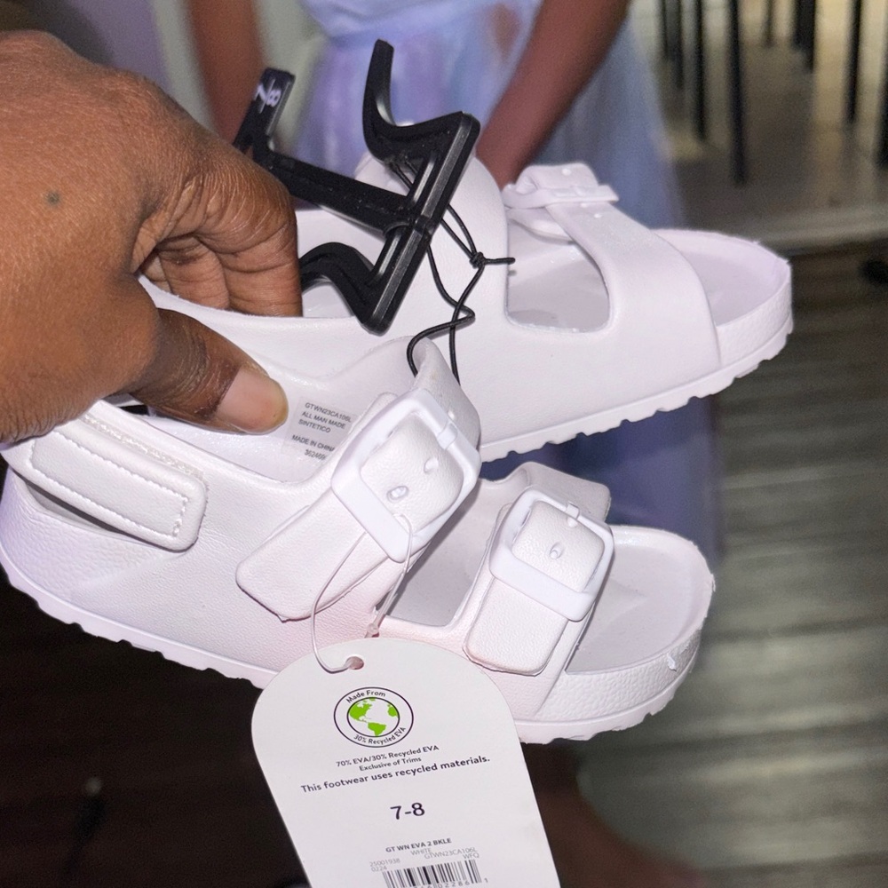 Wonder Nation Kids White Sandals